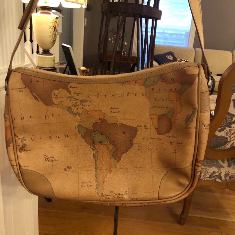 Vintage Le Gallerie Old World Map Bag